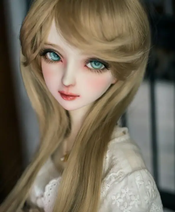 Новая ярмарка девичий коричневый/шампань парик 1/3 22-24 см BJD SD DD кукла парик