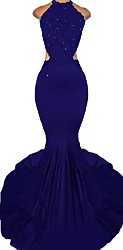 Сексуальное платье-Русалка с низким вырезом на спине платья для выпускного вечера Черный Холтер Длинные кружевные платья в официальном стиле бисерные аппликации платье подружки невесты Свадебные платья Гала