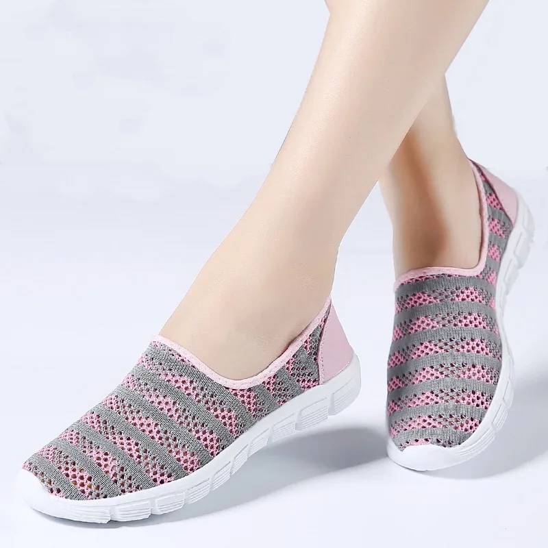 

flats shoes women sneakers Ladies casual 2019 Summer women shoes Plus size 41 Female Mesh ballet flat loafers sneakers women's