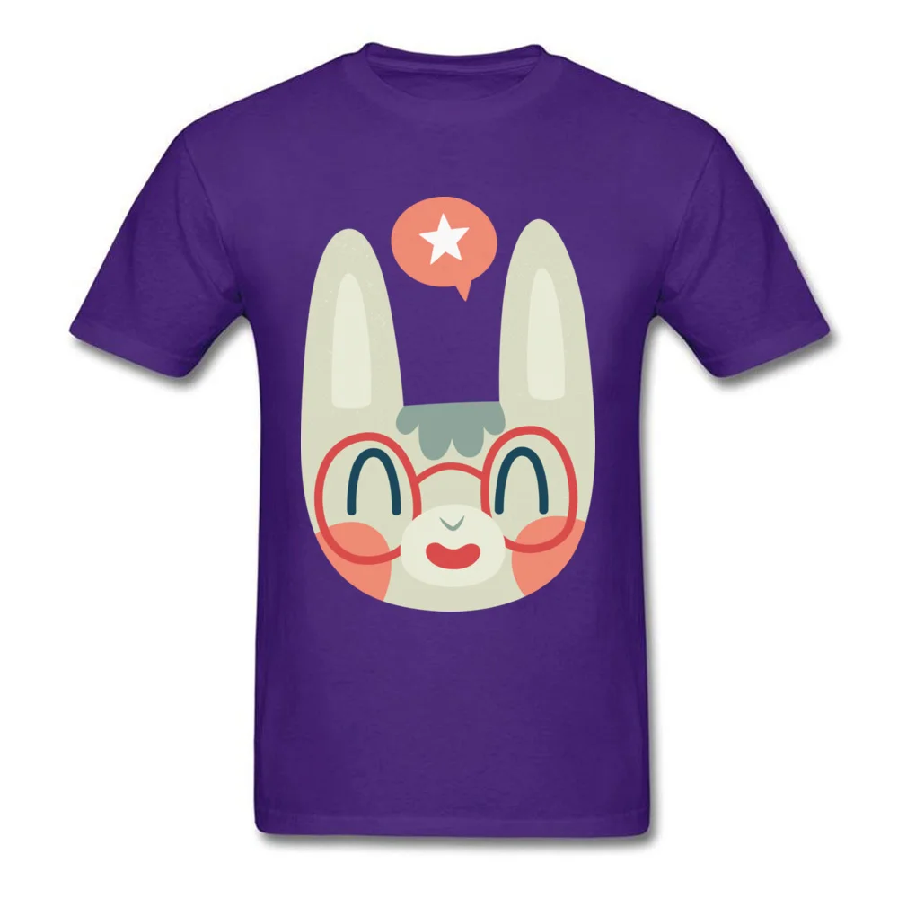 Cute Green Bunny Wearing Glasses_purple
