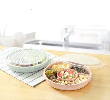 

1PC Multifunction Snacks Fruit Dishes Saucer Snack Tray Fruit Tray Plates Desktop Decor Melon Seeds Candy Storage Boxes LF 201