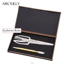 Stainess Сталь для бровей позиционирования измерительная линейка суппорты для татуировки Постоянный макияж с микроволокном золотой пропорции программное средство меры