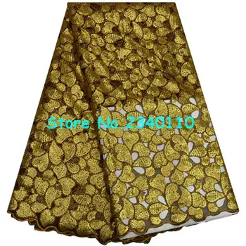 

New Sale Special Embroidered sequins Style Net French African Lace Fabric High Quality Organza Lace Fabric For Party Dress YIO96