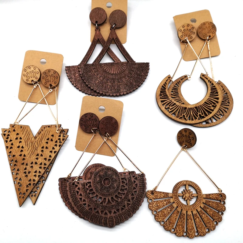 

few stock!!Wooden Drop Earrings can mixed designs