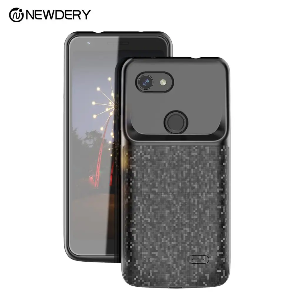 Чехол-аккумулятор Newdery для Pixel 3A, 3A XL 4700 mAh power case для Pixel 3A 3A XL мягкий чехол для зарядки из ТПУ Черный