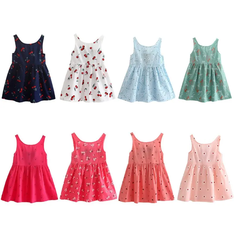 

Hot!Kids Sundress Princess Dresses Shirt Baby Girls Summer Cotton Vest Dress Hot Styles
