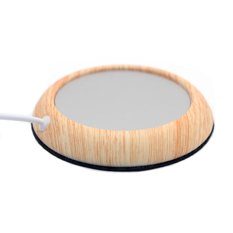 

Wood Grain USB Cup Warmer Beverage Mug Pad Heater Keep Drink Warm Milk Tea Coffee Mugs Coaster Heater for Home Office 3 Colors