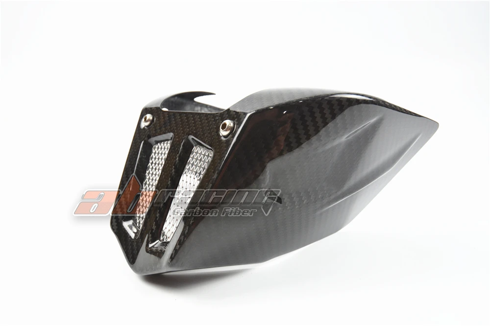 Ducati Monster 696 796 1100 Full Carbon Fiber 100% Twill Belly Pan and Lower Spoiler Kit image 4