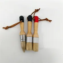 3 шт. Меловая краска натуральная чистая кисть из свиной щетины восковая комбинация круглых деталей кисти использовать со всеми видами меловой краски