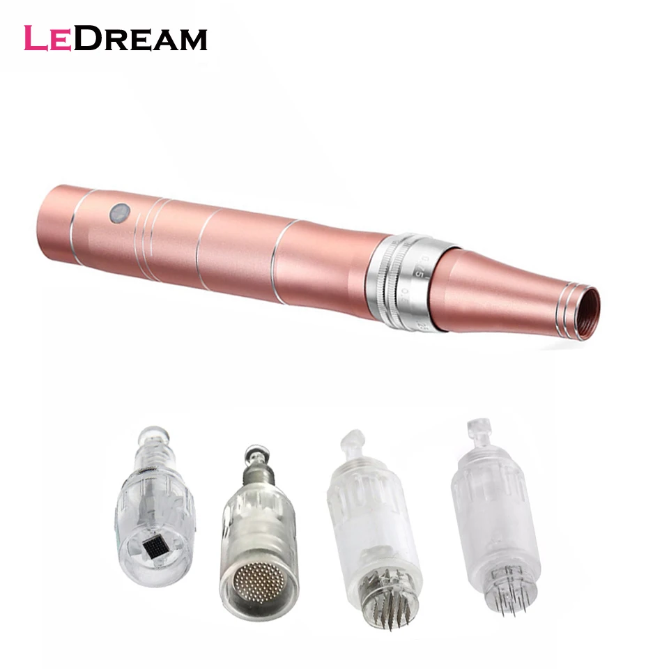 Beste 1 set Rotary Tattoo Machine Plus 20 stks Nano Naalden Cartridges Elektrische Auto Micro MTS Derma Therapie Make Up Pen Moza iuml;ek machine