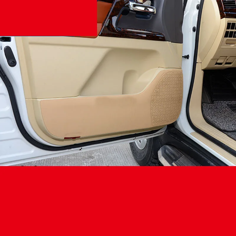 

lsrtw2017 fiber leather car door anti-kick mat for toyota land cruiser 2007-2019 2008 2012 2013 2014 2015 2016 2017 2018 LC200
