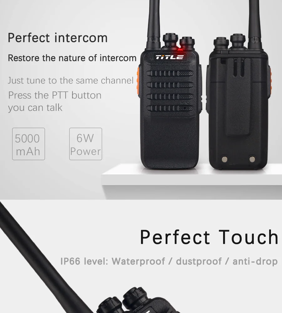 Название T-K3 Walkie Talkie 6 W высокой Мощность UHF400-470MHz ручной Портативный трансивер двухстороннее радио