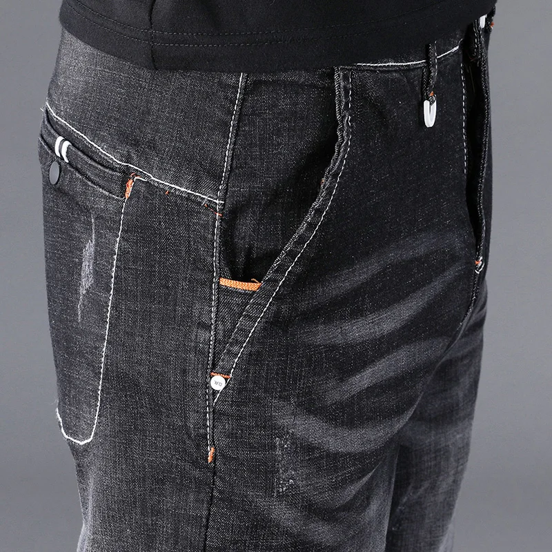 

Men's Jeans 2019 Mens Black Jeans Slim Fit Stretch Denim Casual Quality Pants Business Trousers for Man Cotton Long Trousers Men