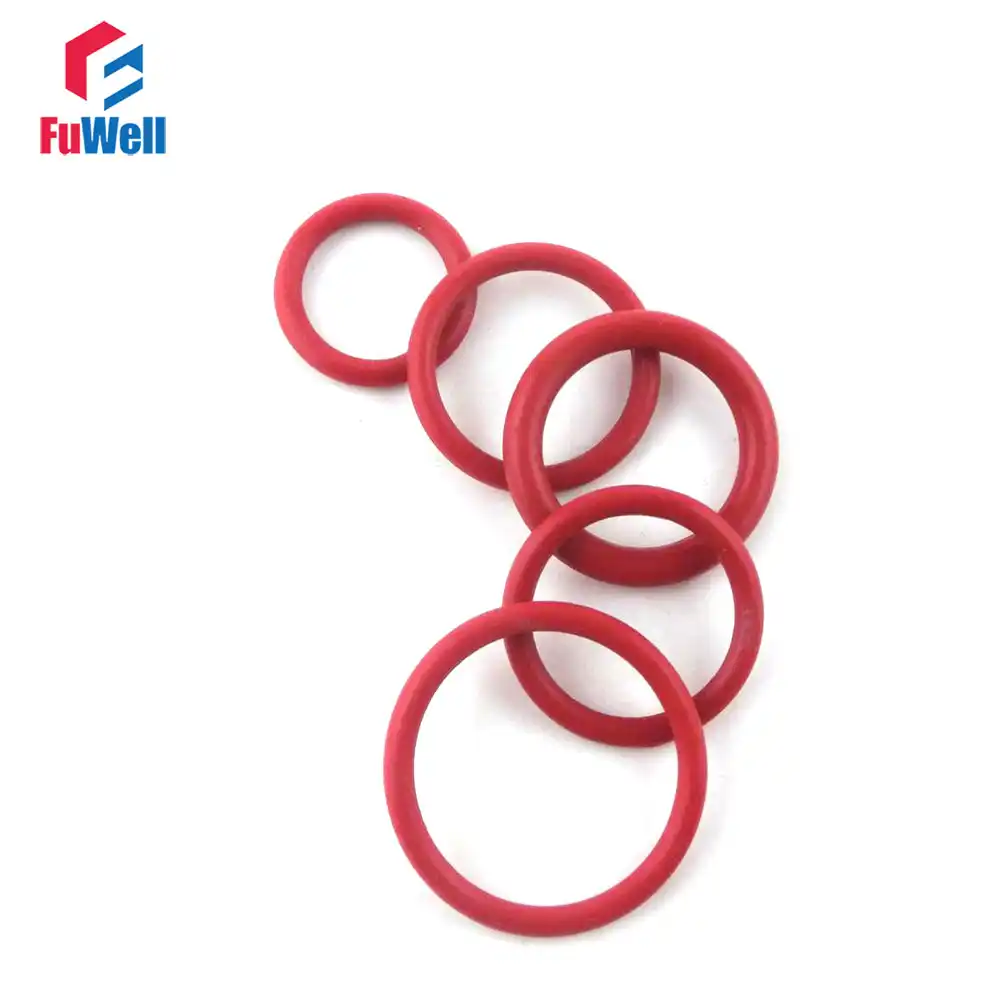 30pcs 3.5mm Thickness Silicon Rubber 12-35mm OD Red Heat Resistance O Ring