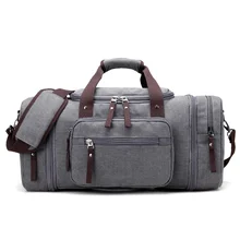 Холщовые мужские дорожные сумки большой емкости, винтажные сумки на плечо, большие дорожные сумки T651