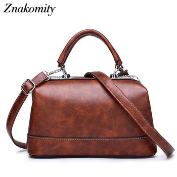 

Znakomity vintage hand bag for women messenger bags ladies retro PU leather handbag female crossbody women's bags bolsa feminina