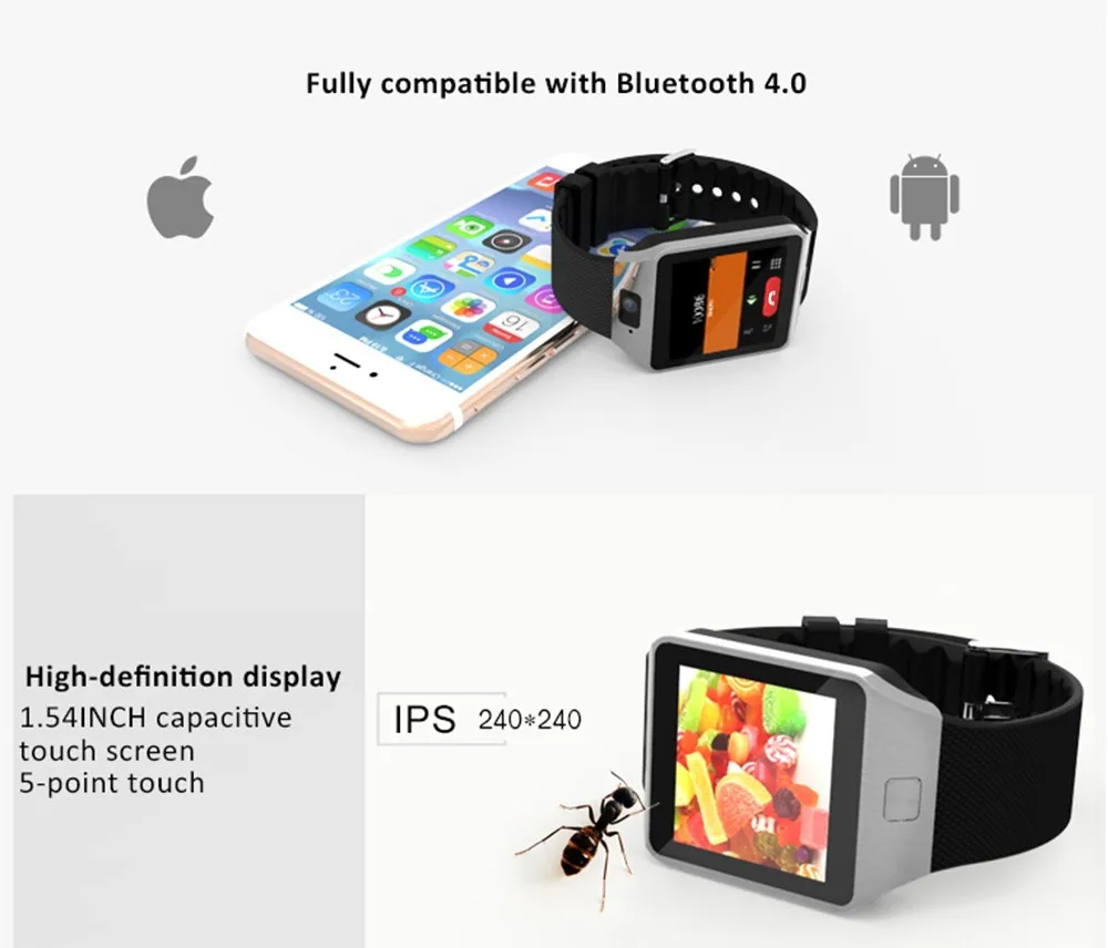 Qw09 bluetooth wifi смарт часы reloj android 4 mtk6572 двухъядерный 1 2 ГГц ROM Гб RAM 512 M Smartwatch Para Android iOS PK