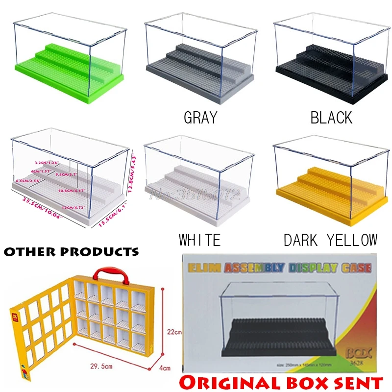 

3 Steps Display Case / Box Dustproof Figures Blocks Display box Portable House Display Case Storage Box 79060 LELE Friends Gift
