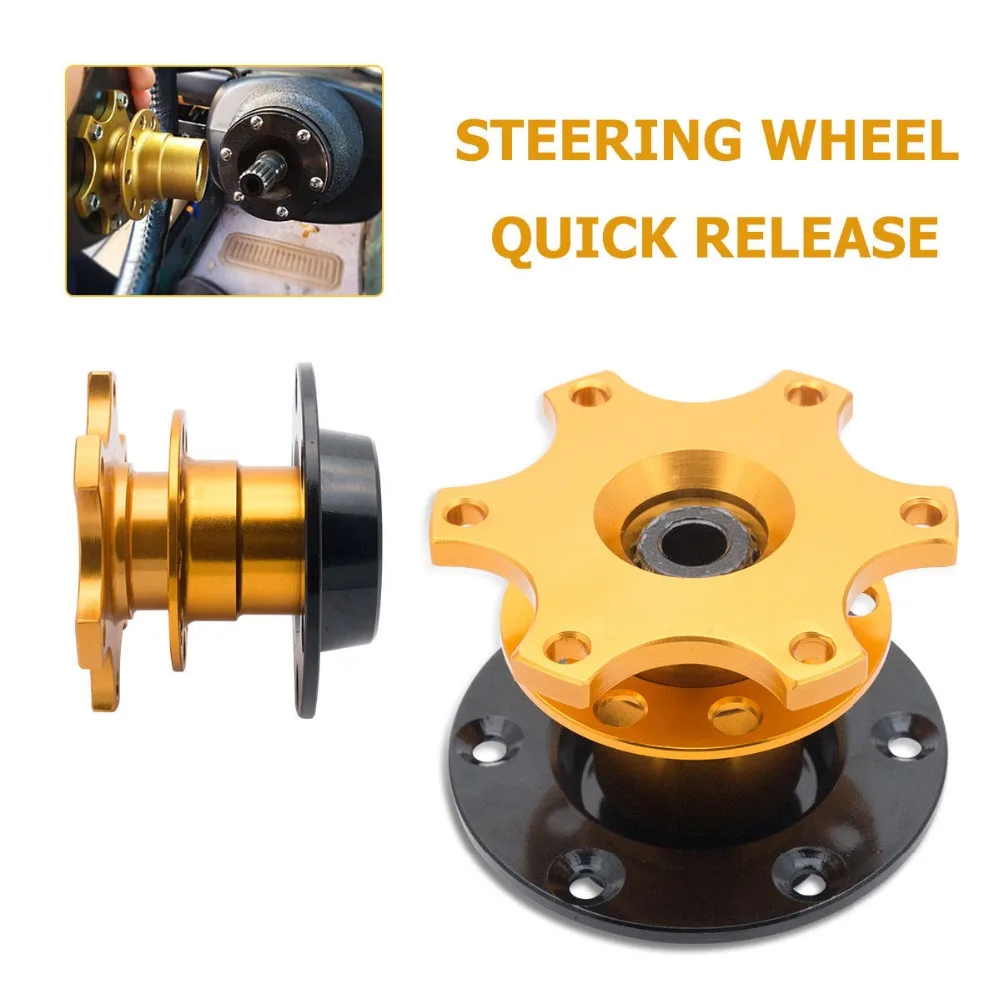 

Quick Release Off Steering Wheel Boss Hub Kit Race Rally Motorsport For MOMO OMP ND SP Snap Gold Universal