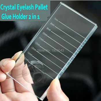 

20pcs Eyelash Extension Pallet False Eyelashes Adhesive Glue Holder 2 in 1