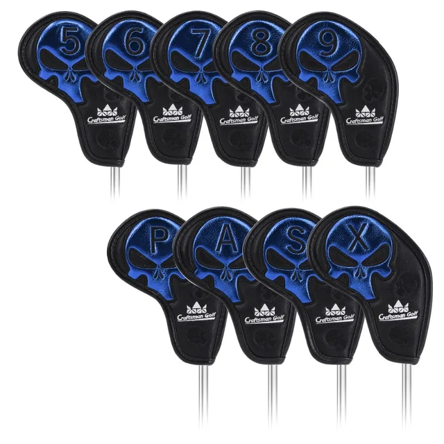 US $23.99 Craftsman Golf Iron Cover Headcover Golf Iron Head Covers Skull Golf Club Iron Covers Wedges 5.6.7.