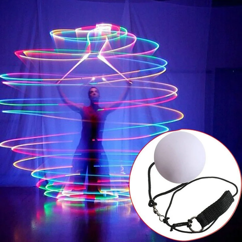 

LED Colorful Thrown Balls Lights Battery Powered PVC LED Lamp for Flames Games Professional Belly Dance Level Hand Props