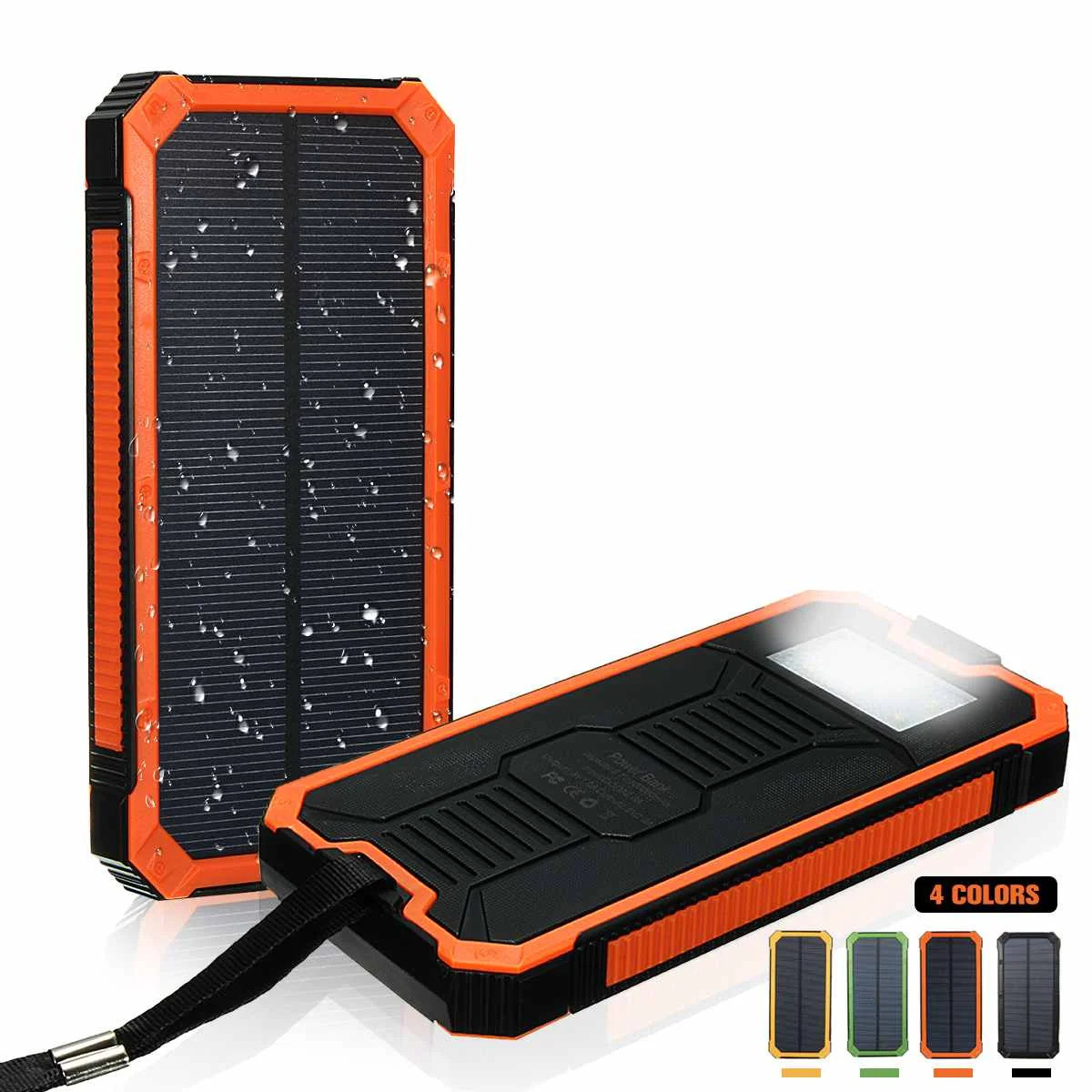 LEORY 300000mAh водонепроницаемый портативный Солнечный аккумулятор зарядное устройство двойной USB черный оранжевый зеленый желтый
