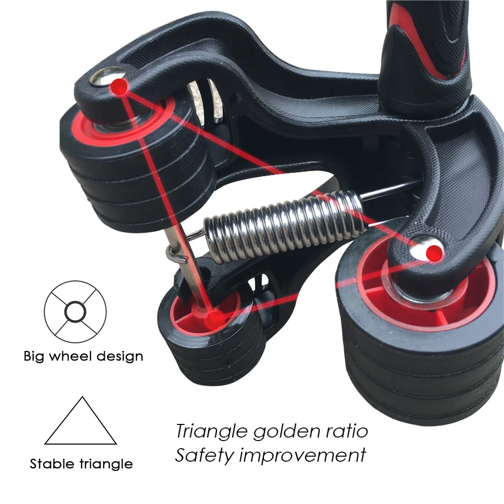 Пружинное складное колесо для мышц живота, роликовое колесо, складное колесо для домашнего спортзала, ролик для основной тренировки и тренировки с наколенником