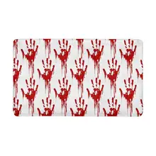 Смешные окровавленные руки ужас Хэллоуин тема Придверный коврик латексная подложка нескользящий, дверной половик ковер 3"(L) x 18"(W