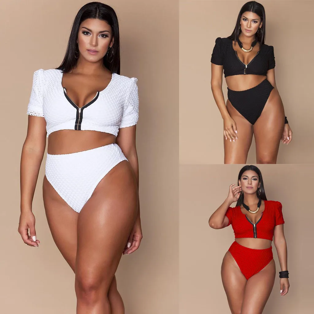 

Muliticolor Summer Suit Women Plus Size Two Pieces Monokini Swimwear Push Up Bikini Swimsuit Beachwear Drop shipping 20