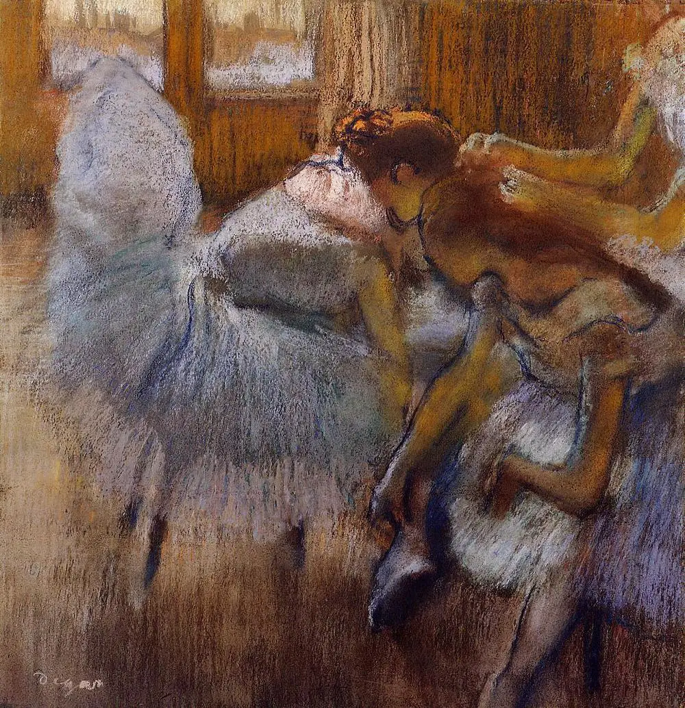 

Oil Painting Reproduction on Linen Canvas,Dancers Relaxing BY Edgar Degar, Free DHL Shipping,handmade,Museum Quality,