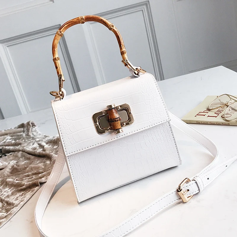 

FGGS-Crocodile Pattern Ladies Handbag Fashion Casual Shoulder Bag Simple Messenger Bag Crossbody Bags Square Bag