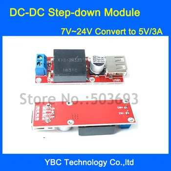 

Free shipping 2pcs/lot USB DC-DC 7V-24V Output 5V 3A Module Step-Down Buck KIS3R33S Module