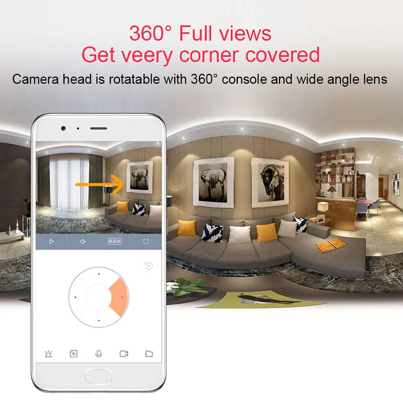 RorainT Wifi ip камера 360 ° двусторонний аудио монитор 720P/1080P HD Беспроводная Веб
