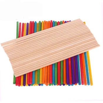 

50Pcs/Set Colorful Round Stick Craft Toys DIY Handmade Toy Model Material Puzzle Wooden Game