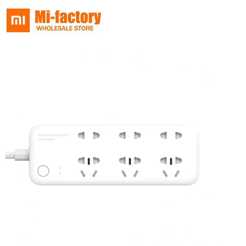 Original Xiaomi Mijia Smart Power Strip Socket Intelligent 6 Ports Plug Socket WiFi Wireless Remote Power on/off with phone Original Xiaomi Mijia Smart Power Strip Socket Intelligent 6 Ports Plug Socket WiFi Wireless Remote Power on/off with phone