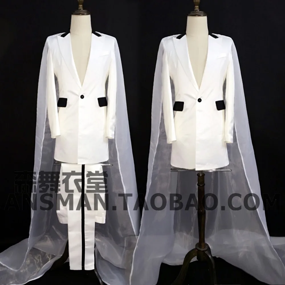 

Male Singer DJ GD Nightclubs Singer long design Suit Costumes Performance Wear Party Show Stage Outfit