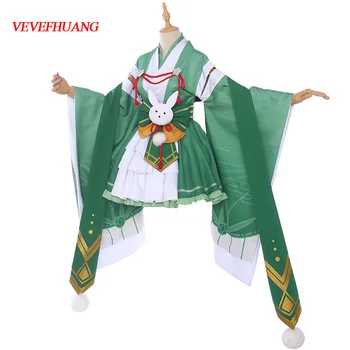 

VEVEFHUANG My Hero Academia Little Hero Izuku Midoriya deku Female Dress Cosplay Costume Japanese Kimono Anime Cosplay Uniforms