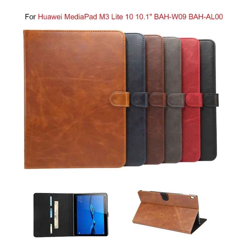 

Luxury Business Smart Case For Huawei MediaPad M3 Lite 10 BAH-W09 BAH-AL00 10.1 inch pu leathr Cover Funda Tablet for Huawei Me