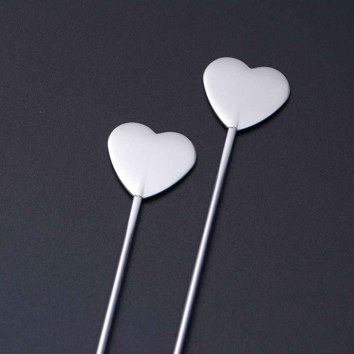 Cocktail Skewers 5 Pcs Heart-shaped and Round Bead Martini Picks Cocktail Pick Set Fruit Stick Stirring Stick