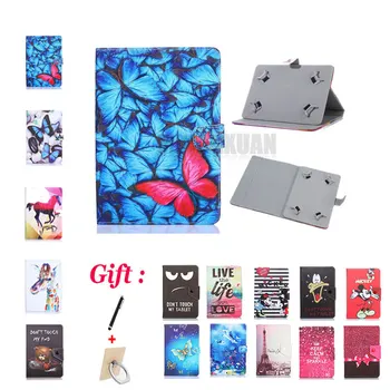 

(No camera hole) Universal 8 inch Printed PU Leather Stand Case Cover For Lenovo Tab 2 A8-50 A8-50F A8-50LC 8" Tablet + 2 Gifts