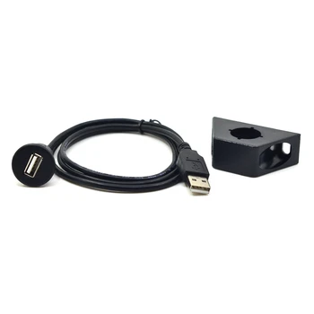 

Small USB 2.0 Male to Female Car AUX Mount Flush Panel Extension Cable for Car Truck Boat Motorcycle Dashboard 3ft 1m