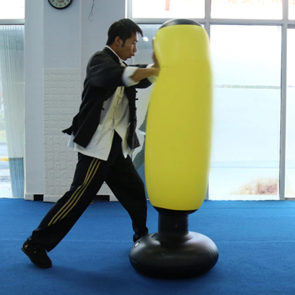 Надувной боксерский мешок ПВХ утолщенный боксерский столб бойцовый столб Пробивной мешок Тяжелая башня мешок фитнес-инструмент
