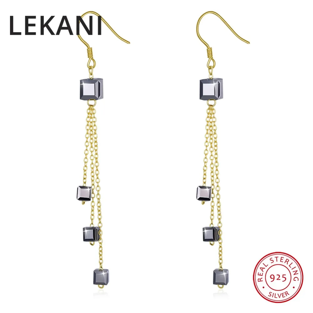 Серьги подвески женские из серебра 925 пробы с кристаллами SWAROVSKI|Серьги-подвески| |