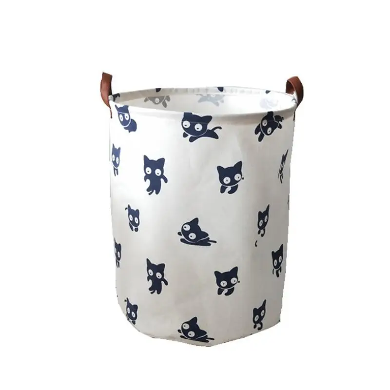 New Cartoon Cat and mouse Waterproof Laundry Hamper Folding Storage Baskets Home decoration barrel kids toy organizer bucket | Дом и сад