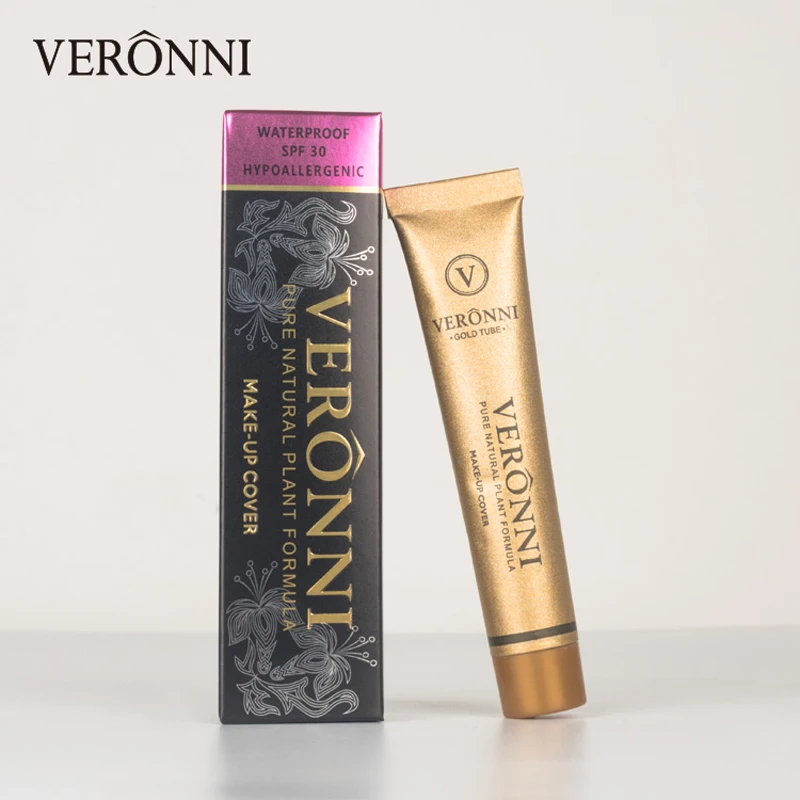 

VERONNI Base Foundation Liquid Concealer Cream Primer Full Cover Professional Concealing Contour Cosmetic Coverage Makeup Face