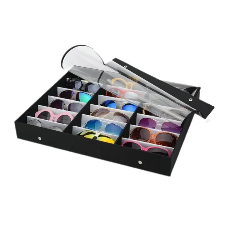 Clear Lid Style Eyeglass Eyewear Sunglasses Storage Display Case Box