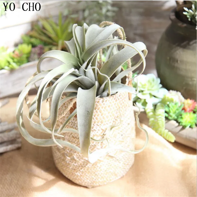 1pcs Artificial Tillandsia Plants Artificial Flocking Fake Bromeliads Air  Plants Hanging Simulation Plant For Home Decoration - AliExpress