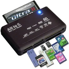 All in One Memory Card Reader USB External SD SDHC Mini Micro M2 MMC XD CF Black High Quality