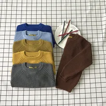 От 1 до 6 лет свитер для маленьких мальчиков и девочек; осенне-зимняя одежда; детская вязаная одежда с длинными рукавами; пальто; Детское пальто